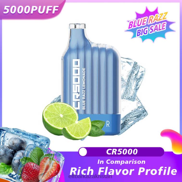 Best Flavor Disposable Vape CR5000 Blue Razz ELFBAR Blue Razz Lemonade 8L86219