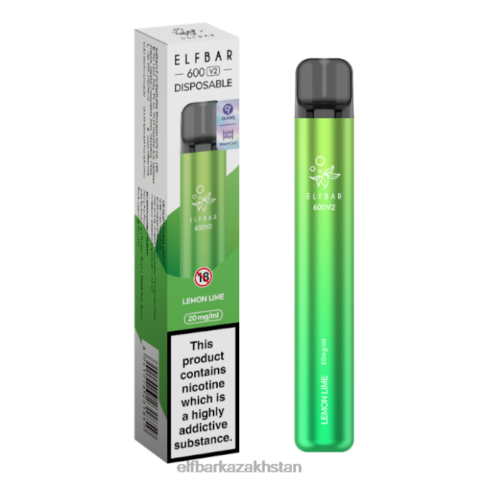 CV4D315 ELFBAR 600V2 Disposable Vape - 20mg Lemon Lime