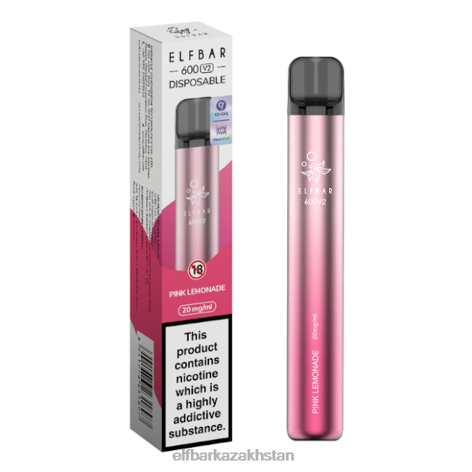 CV4D37 ELFBAR 600V2 Disposable Vape - 20mg Pink Lemonade