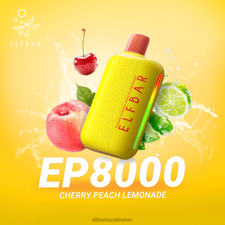 Disposable Vape New EP8000 Puffs ELFBAR Cherry Peach Lemonade 8L86258