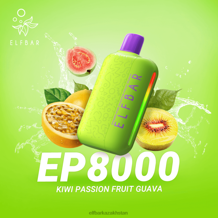 Disposable Vape New EP8000 Puffs ELFBAR Kiwi Passion Fruit Guava 8L86260