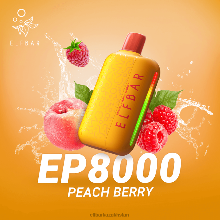 Disposable Vape New EP8000 Puffs ELFBAR Peach Berry 8L86264