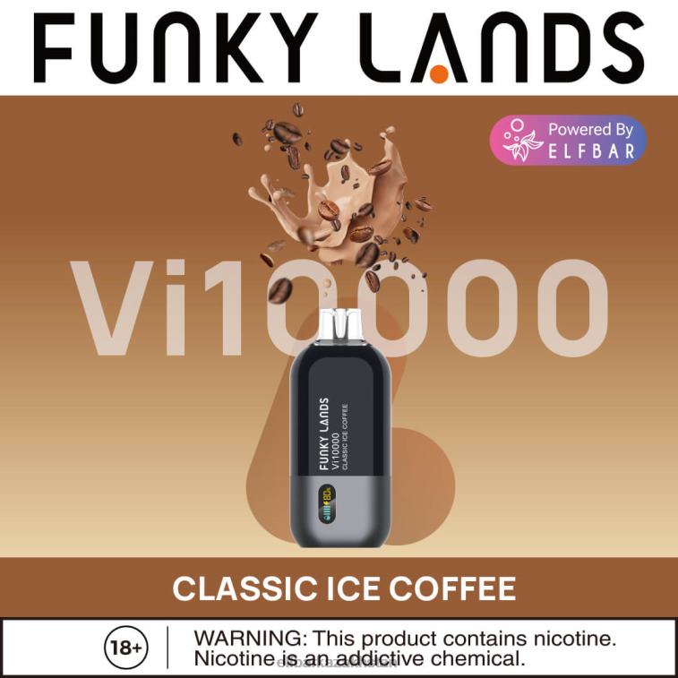 Funky Lands Disposable Vape Vi10000 Puffs ELFBAR Classic Ice Coffee 8L862170