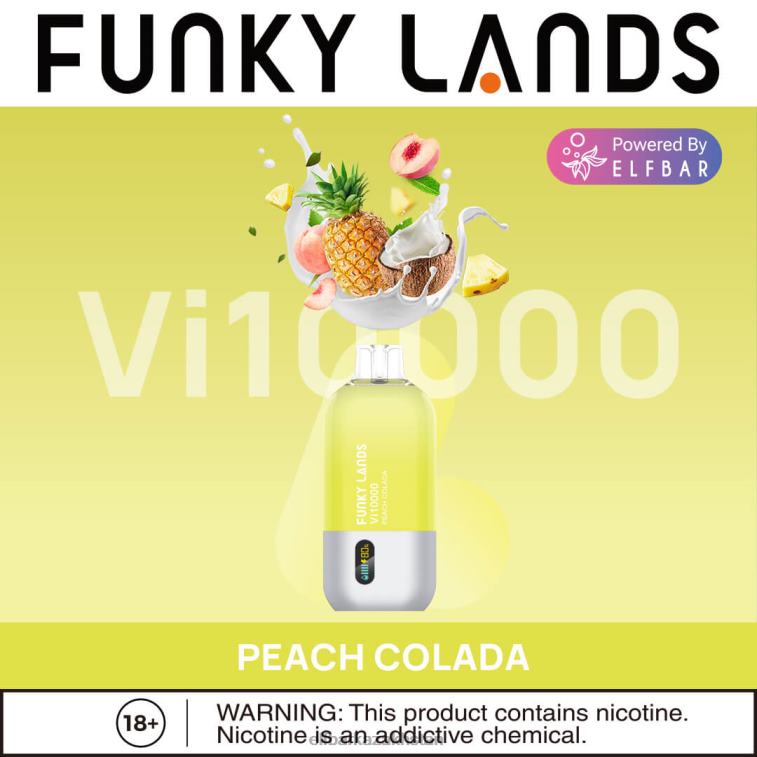 Funky Lands Disposable Vape Vi10000 Puffs ELFBAR Mexican Mango 8L862166