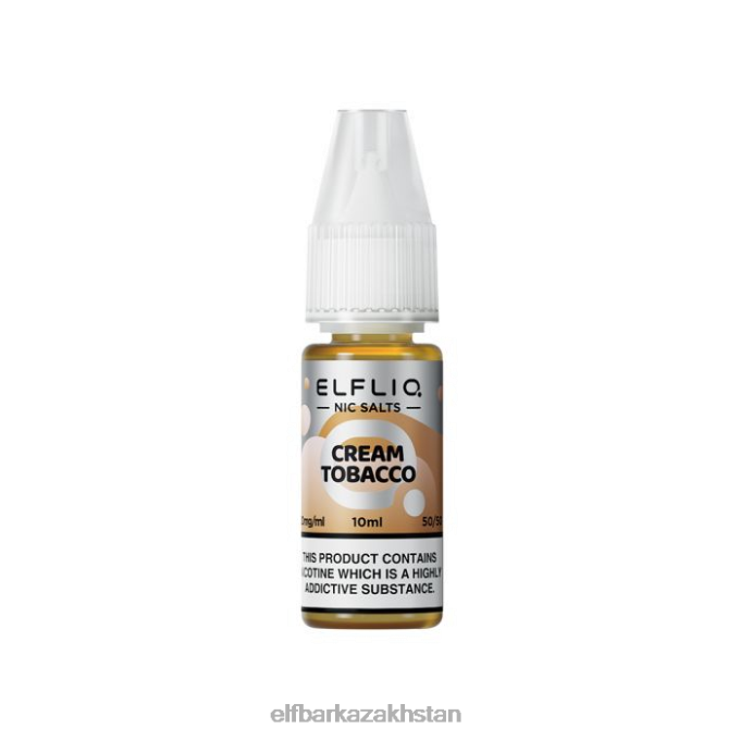 CV4D3211 ELFBAR ELFLIQ Cream Tobacco Nic Salts -10ml-10 mg/ml Original