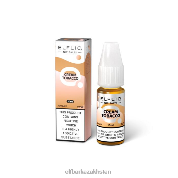 CV4D3212 ELFBAR ELFLIQ Cream Tobacco Nic Salts -10ml-20 mg/ml Original