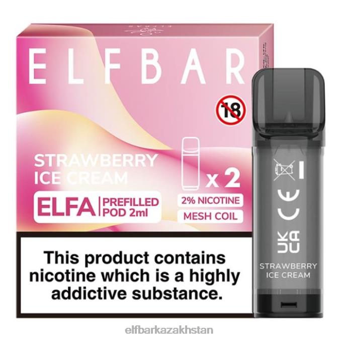 CV4D3115 ELFBAR Elfa Pre-Filled Pod - 2ml - 20mg (2 Pack) Strawberry Ice Cream