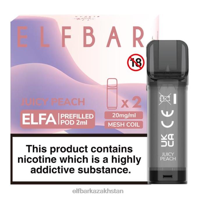 CV4D3125 ELFBAR Elfa Pre-Filled Pod - 2ml - 20mg (2 Pack) Juicy Peach