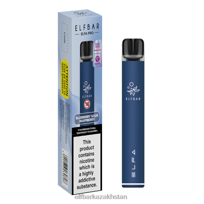 CV4D369 ELFBAR ELFA PRO Pod Kit - Rechargeable Navy Blue + Blueberry Sour Prefilled Pod