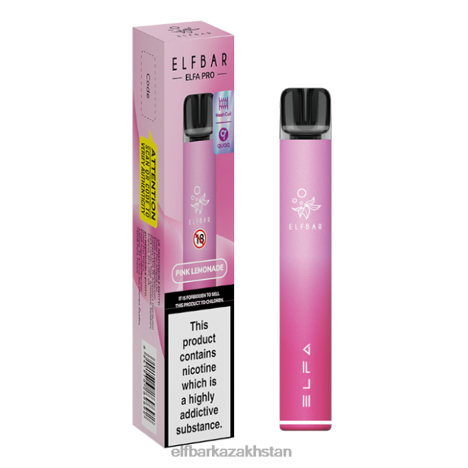 CV4D372 ELFBAR ELFA PRO Pod Kit - Rechargeable Pink + Pink Lemonade Prefilled Pod