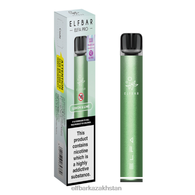 CV4D376 ELFBAR ELFA PRO Pod Kit - Rechargeable Twilight Green + Lemon & Lime Prefilled Pod