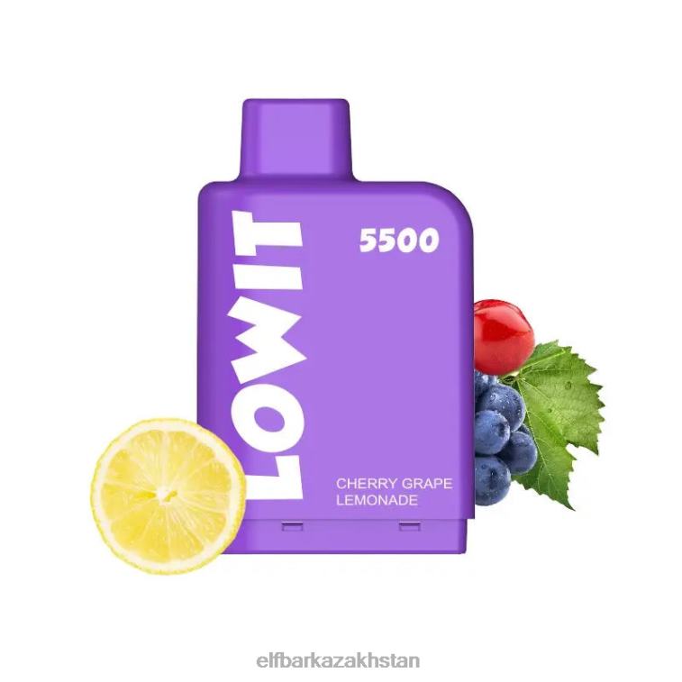 Prefilled Pod LOWIT 5500 Puffs 2%Nic ELFBAR Cherry Grape Lemonade 8L862148