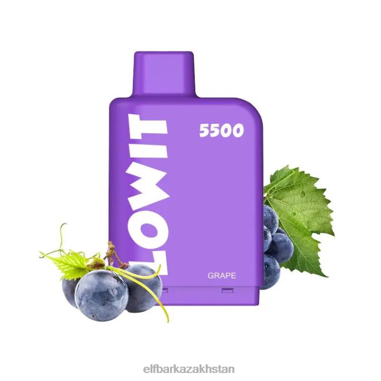 Prefilled Pod LOWIT 5500 Puffs 2%Nic ELFBAR Grape 8L862142