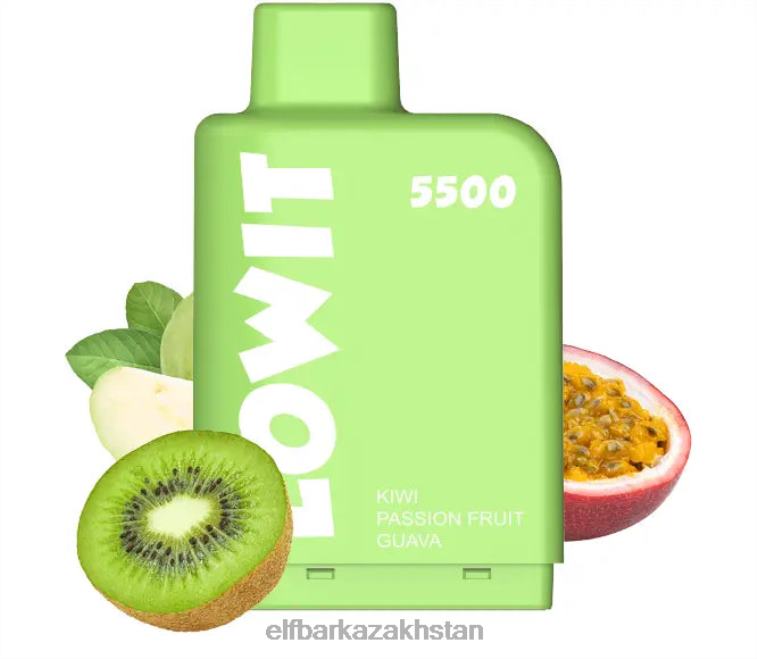 Prefilled Pod LOWIT 5500 Puffs 2%Nic ELFBAR Kiwi Passion Fruit Guava 8L862139